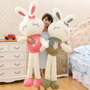 可爱毛绒玩具兔子抱枕公仔布娃娃流氓兔小玩偶送女孩儿童生日礼物