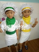 新款特价厨师少儿表演服职业服小孩儿童演出服游戏服装幼儿COS服