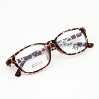 配眼镜韩版方框茶豹纹眼镜框超轻近视TR90板材眼镜框女款丹阳眼镜
