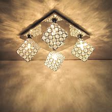 欧式简约现代创意个性LED水晶吸顶灯过道灯走廊灯楼梯阳台灯具饰
