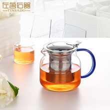 左茗右器 玻璃茶壶耐热家用凉水壶不锈钢过滤泡茶壶茶具创意加厚