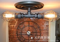 工业复古水管墙壁灯loft个性创意酒吧咖啡厅卧室客厅灯水管吸顶灯