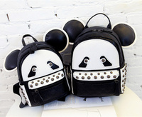 包包女包夏季新款2015熊猫双肩包背包韩版休闲旅行包卡通铆钉书包
