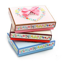 新款礼品盒 精美爱心礼盒长方形单盒时尚礼物盒 温馨时尚