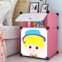 特价简约组装简易床头柜 时尚现代儿童衣柜塑料储物收纳柜柜子