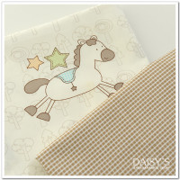 菊家 布料 面料 斜纹棉布 宝宝床单被套包被布料 单线条动物