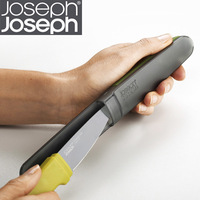 英国Joseph Joseph便携水果刀组合锯齿刀具 不锈钢削皮刀带套刀鞘