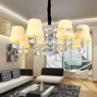 欧式水晶吊灯卧室客厅吊灯现代简约餐厅灯铁艺美式吊灯具创意灯饰
