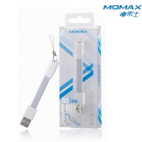 momax 安卓micro usb手机数据线充电宝钥匙扣面条线 迷你短线10cm