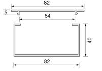 40*82铝合金线槽 灯通型材 支架框架d iy 铝材机柜