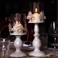 柔软时光欧式复古铁艺玻璃婚庆烛台浪漫烛光晚餐客厅餐桌创意摆件