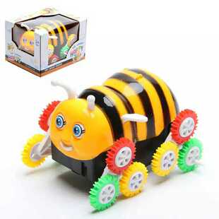 包邮小蜜蜂翻斗车 淘宝热卖新款奇特玩具电自动翻转到倒卡通益智
