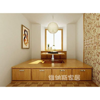 北京天津定制订做全纯实木日式榻榻米带书桌衣柜400-600/平米