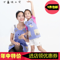 韩版亲子围裙定制美术培训班画画衣围腰儿童小孩罩衣可爱包邮刺绣