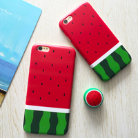 夏天红色西瓜iphone7手机壳清新水果苹果6plus软壳 硅胶防摔包邮