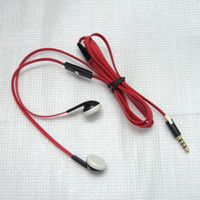 耳塞式面条线手机耳机3.5标准接口插头带麦可通话超重低音立体声