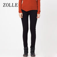 ZOLLE因为2015新品 打底裤女士外穿长裤子加厚紧身弹力加绒小脚裤