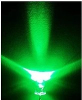 5MM 白发绿 发光管 超高亮 LED 发光二极管 翠绿发光管 绿色LED
