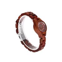 Redear/瑞迪尔 红檀木新款女士手表 时尚新潮小表盘礼品木质手表