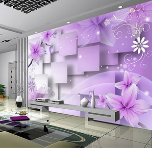 3d墙纸 壁画壁纸客厅电视背景墙纸影视墙卧室沙发无缝墙布蝴蝶花
