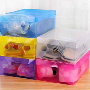7个创意收纳鞋盒透明鞋盒翻盖式鞋罩鞋袋子收纳袋储存盒加厚包邮