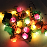 圣诞节装饰品水果灯28头LED彩灯 7种灯光变幻晚会效果好
