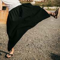 另类新品 个性超大裤裆 非主流日系风格潮男麻料跳舞打拳哈伦裤子
