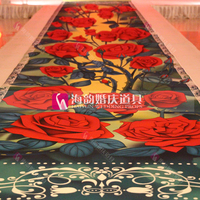 海韵婚庆道具 婚礼用品 新款 摆件装饰 立体地毯 3D玫瑰花地毯