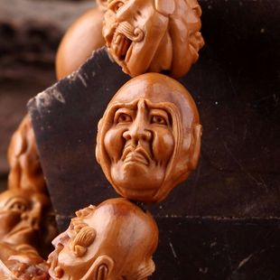 文化玩乐收藏手工艺品橄榄核雕刻名家苏工十八罗汉手串手链包邮