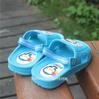 香港购买 台湾Puku蓝色企鹅儿童学步拖鞋 夏季男女宝宝拖鞋凉鞋