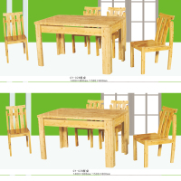 100%实木餐桌餐椅现代简约宜家小户型 中式全实木餐椅柏木家具