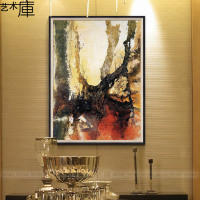 赵无极抽象油画 纯手绘抽象油画 客厅抽象画 玄关抽象画 装饰画