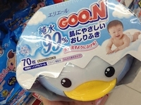 日本直发区 单拍不发货 大王GOON 宝宝婴幼儿盒装湿巾 70片