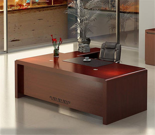 老板桌办公桌实木 1.8米2米2.4米油漆中班台简约主管桌经理桌时尚