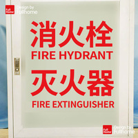消火栓玻璃贴灭火器墙贴纸标识警示贴标识消防安检贴纸消防栓
