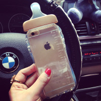 超可爱新款 萌萌哒奶嘴奶瓶手机壳 苹果iphone6 plus 透明保护壳