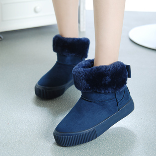 2015冬季女士套筒雪地靴女休闲短靴子冬靴松糕棉靴女鞋保暖棉鞋