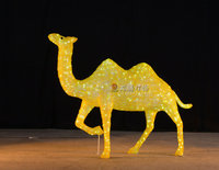 动物3D造型灯LED发光树灯圣诞节装饰节日庆典公园水晶发光骆驼