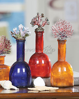 可立特地中海风格珊瑚瓶塞玻璃瓶/美式装饰香水瓶摆饰/家居摆件