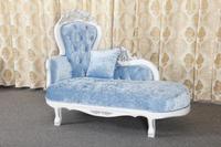 欧式贵妃椅新古典美椅卧室沙发椅躺椅实木皮艺美人榻美式贵妃榻