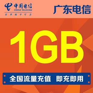 广东电信流量1GB手机流量全国通用流量当月有效自动充值