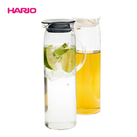 HARIO日本进口冷水壶 耐热耐高温玻璃凉水壶大容量1L冷水壶HDP