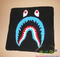 日本潮牌BAPE鲨鱼头ape个性创意床边卧室沙发地毯地毯坐垫定做