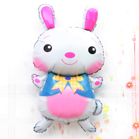 新款长耳朵兔子铝膜气球儿童玩具气球节日生日派对庆典装饰气球