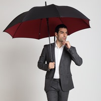 希雨 真双层雨伞长柄男超大自动雨伞双人黑色直柄伞女绅士防风伞
