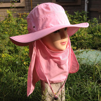 360夏户外防蚊丛林帽折叠防晒帽 防紫外线遮阳帽子面罩披肩渔夫帽