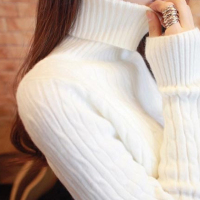 兔绒包芯纱冬季2015韩国高领长袖麻花毛衣女修身长袖打底衫