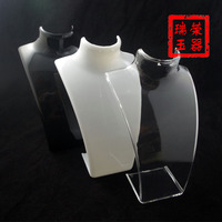 厂家直销 塑料有机玻璃人头像脖子模特 黑白色透明 现货批发