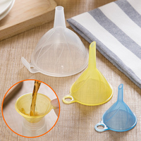 日本进口sanada 透明塑料漏斗 厨房用漏斗 酱油调料用 三个装