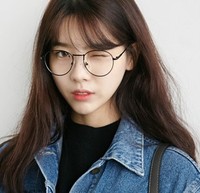 2017韩国进口3月 时尚文艺范甜美淡金色黑色眼镜框架